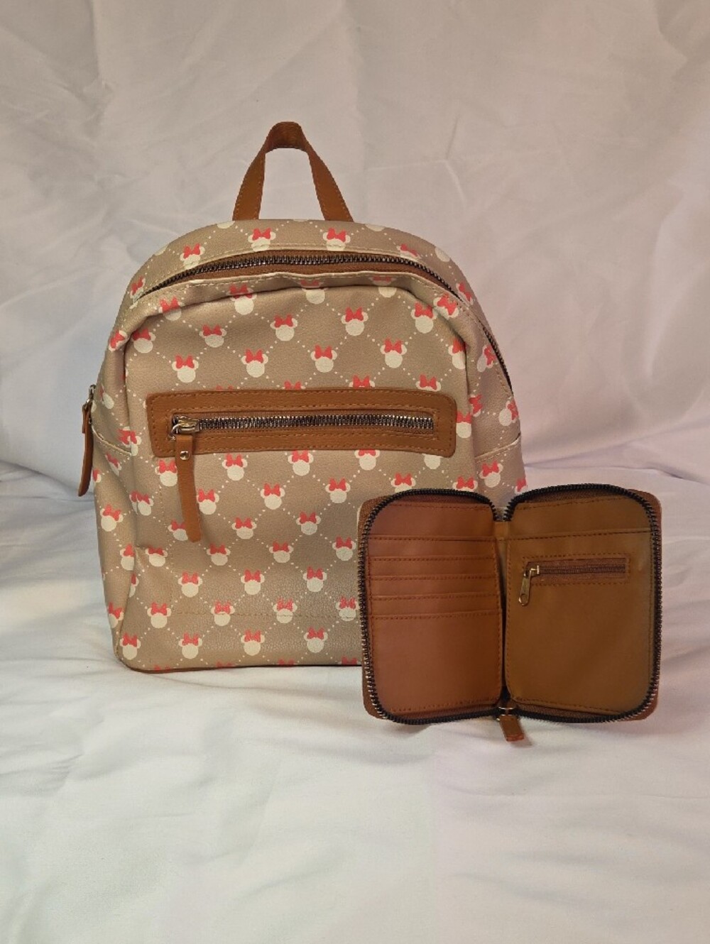 Disney Beige Patterned Mini Backpack and Wallet Set - Picture 2 of 8